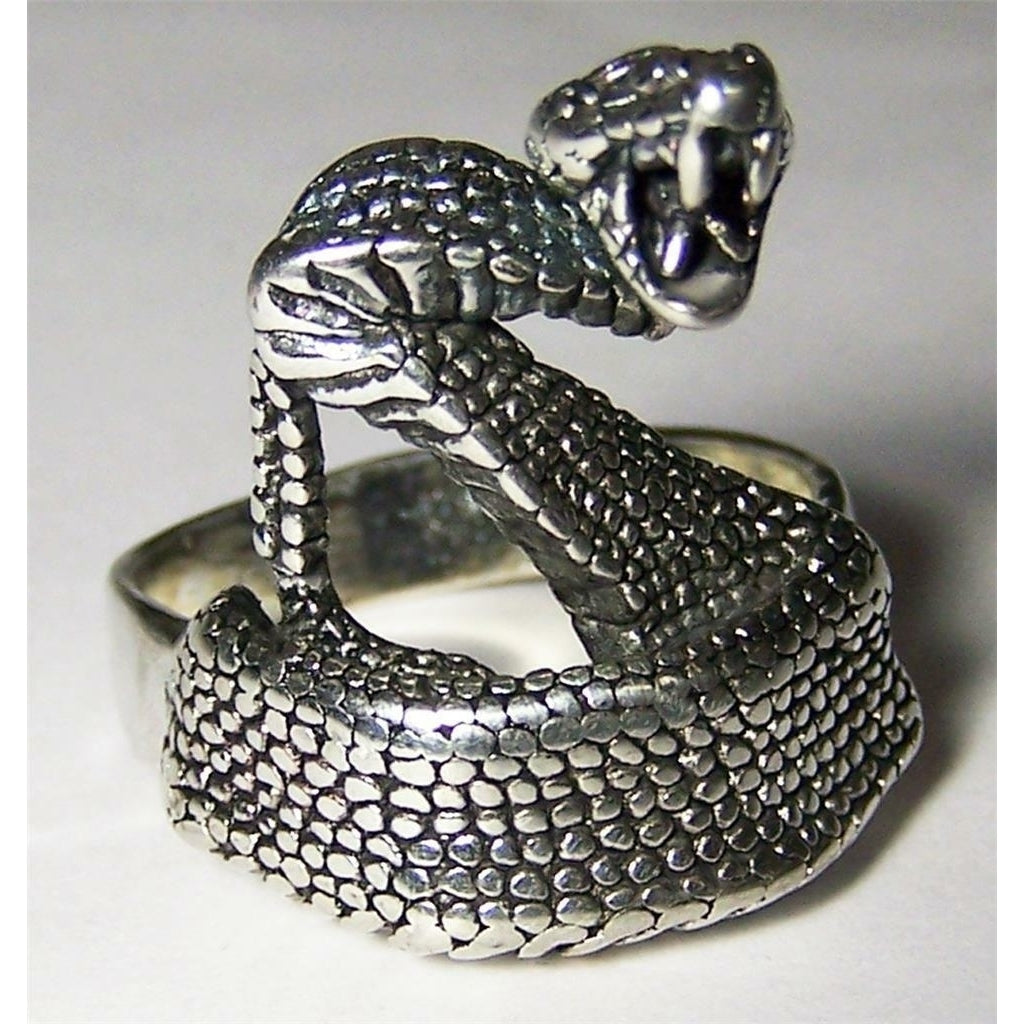 Quality RATTLESNAKE BIKER RING 149 jewelry unisex MENS womens gothic  snakes Image 1