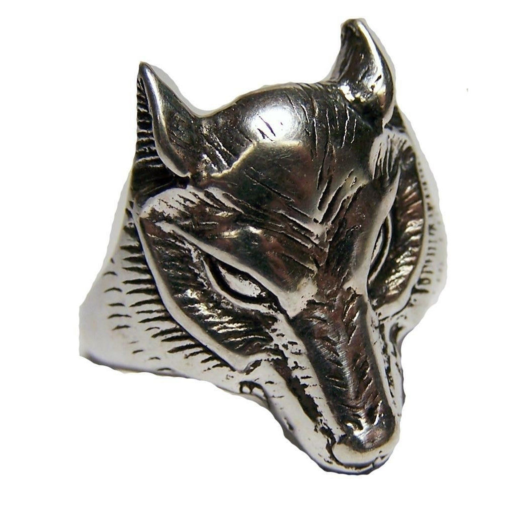 Quality WILD WOLF HEAD BIKER RING BR225 mens fashion jewelry  animal wolves Image 1