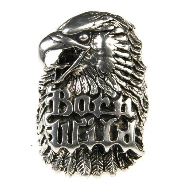 Quality BORN WILD EAGLE HEAD BIKER RING BR160 SIZE 7  jewelry RINGS gothic EAGLES unisex Image 1