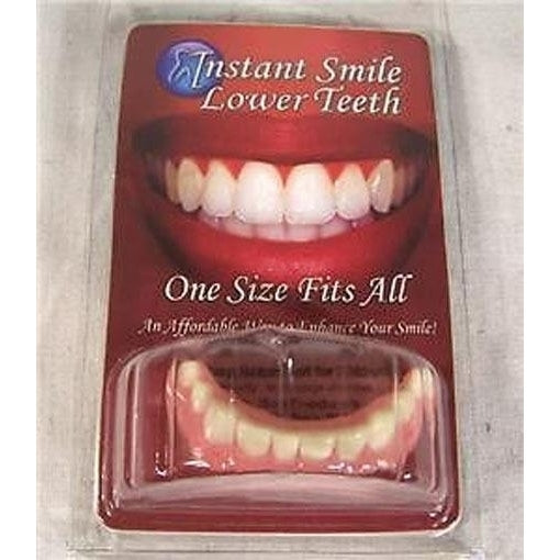 Instant Smile Teeth BOTTOM Veneers Fake Cosmetic Photo Perfect EASY NOVELTY FUN Image 1