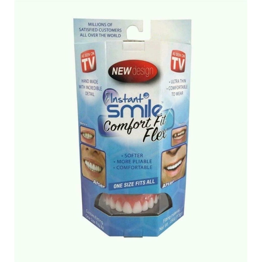 ORIGINAL FLEXIBLE ULTRA THIN PERFECT INSTANT SMILE TEETH and  HARD STORAGE CASE Image 1
