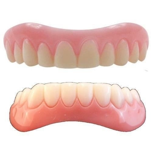Instant Smile Teeth SMALL top and BOTTOM SET w 2 PKG EX BEADS Veneers Fake  Photo Image 1