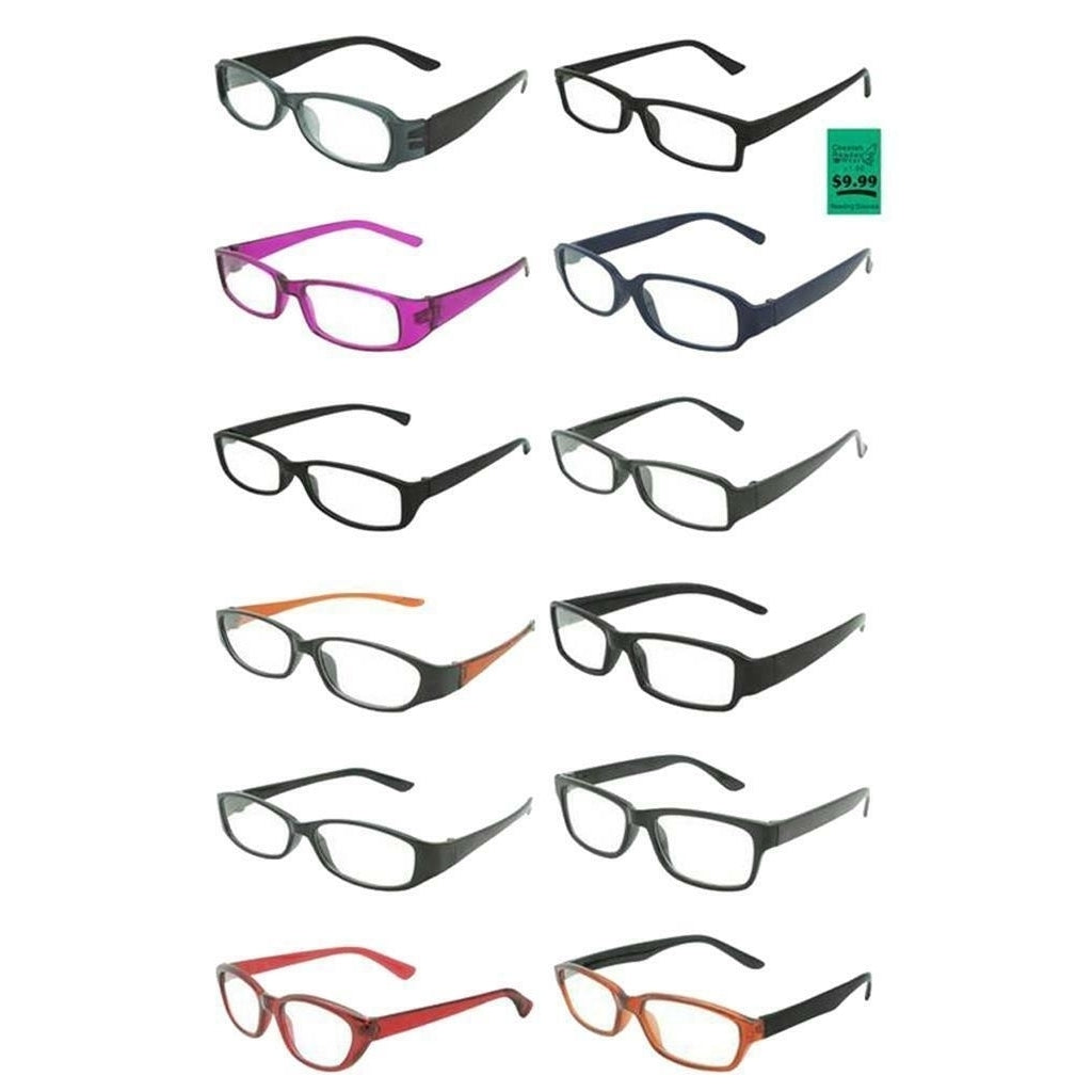 12 ASSORTED DESIGNER FASHION READING GLASSES  A powers SUN306 styles READERS Image 1