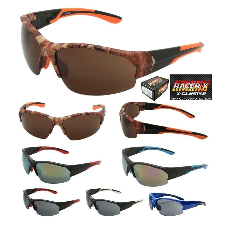 12 PAIR DELUXE X RACER XX11 SUNGLASSES wrap SUN187 wholesale glasses mens womens Image 1