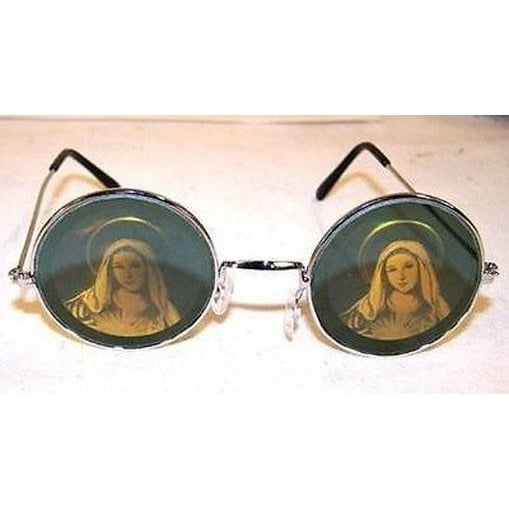 VIRGIN MARY HOLOGRAM SUNGLASSES religious novelty glasses guadalupe eyewear 3D Image 1
