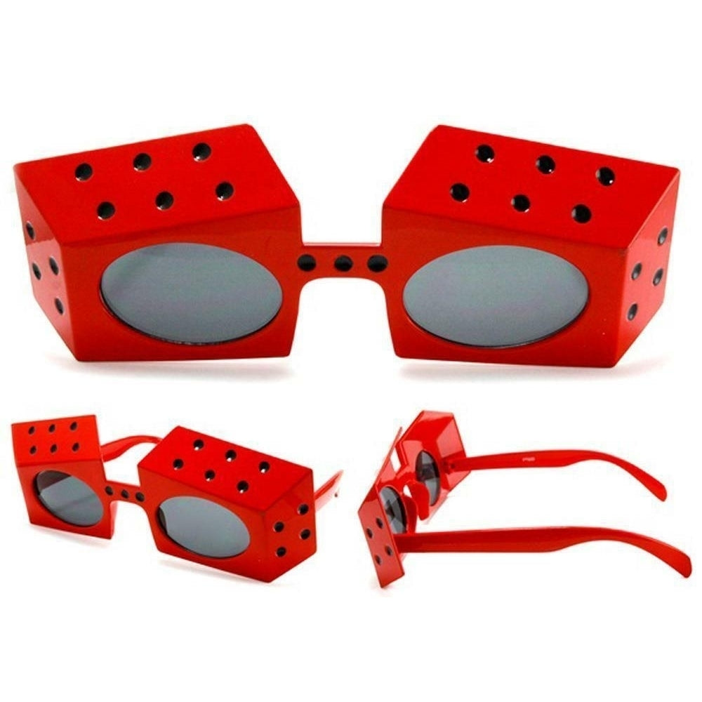 2 pair PLAYING DICE NOVELTY PARTY GLASSES sunglasses 281 men ladies  unusual Image 1