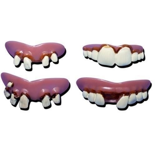 4 TWIN PACKAGES OF GOOFY TOOFERS funny novelty adult replacement teeth costume Image 1