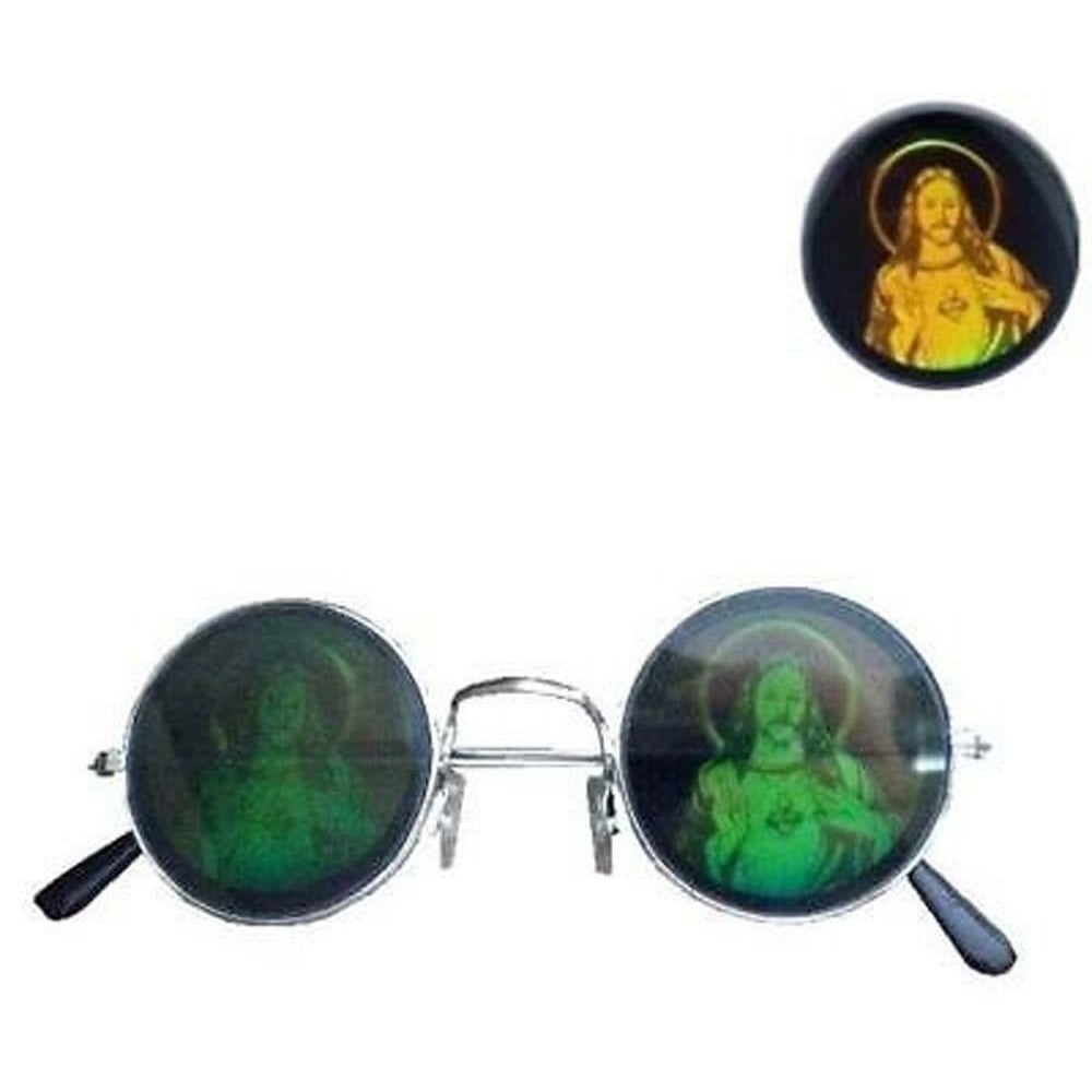 12 bulk lot JESUS HOLOGRAM 3D GLASSES unisex glasses HIDE EYES religious 3 D Image 1