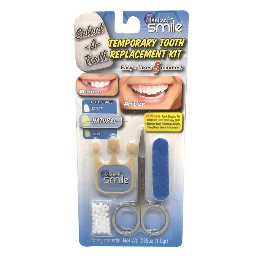 NATURAL WHITE INSTANT SMILE TEETH REPLACEMENT KIT fast and easy Missing tooth 1189 Image 1