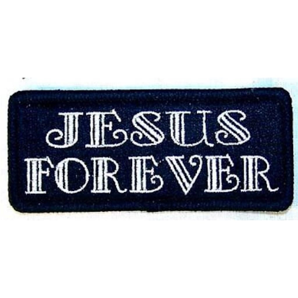 JESUS FORVEVER EMBRODIERED PATCH P506 jacket biker iron on sewon patches Image 1