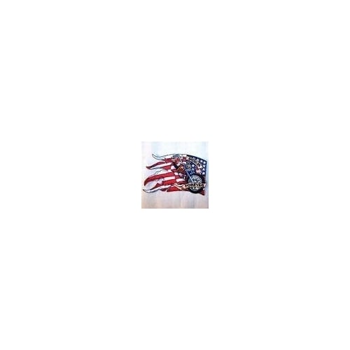 AMERICAN FLAG BIKE EMBRODIERED PATCH P472 jacket biker bikers novelty patches n Image 1