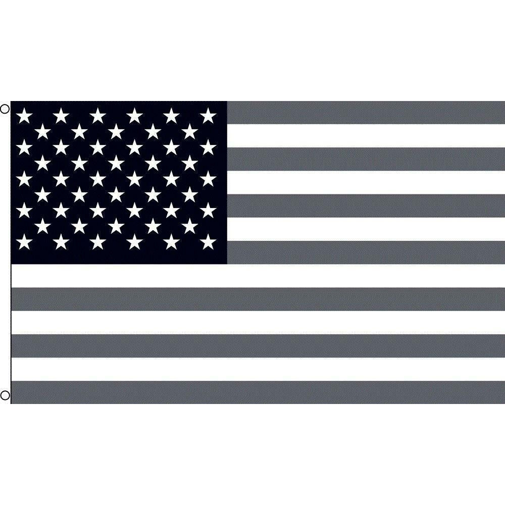 AMERICAN BLACK AND WHITE UNITED STATES 3 X 5 FLAG banner FL697 USA AMERICA Image 1