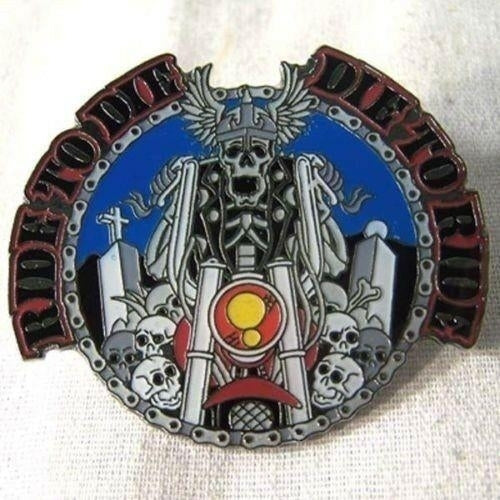 DIE TO RIDE HAT PIN 539 jacket lapel badge biker tac novelty metal hatpin Image 1