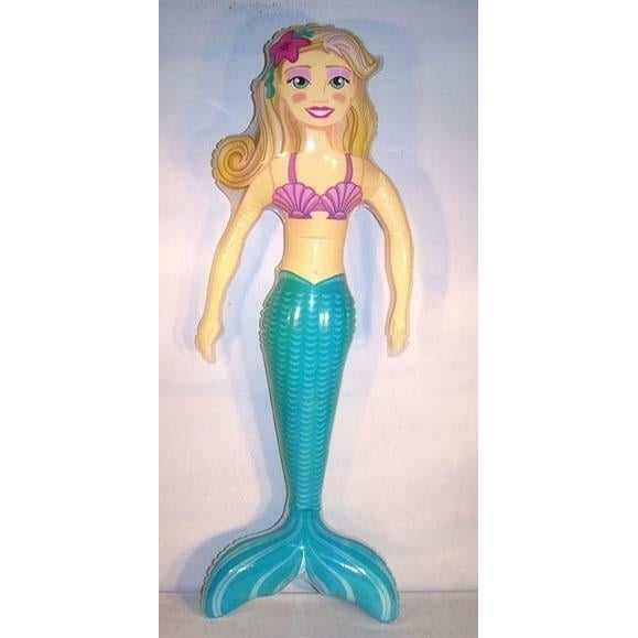 4 MERMAID INFLATABLE 36 IN NOVELTY TOY blow up inflate novelty toy mermaids Image 1