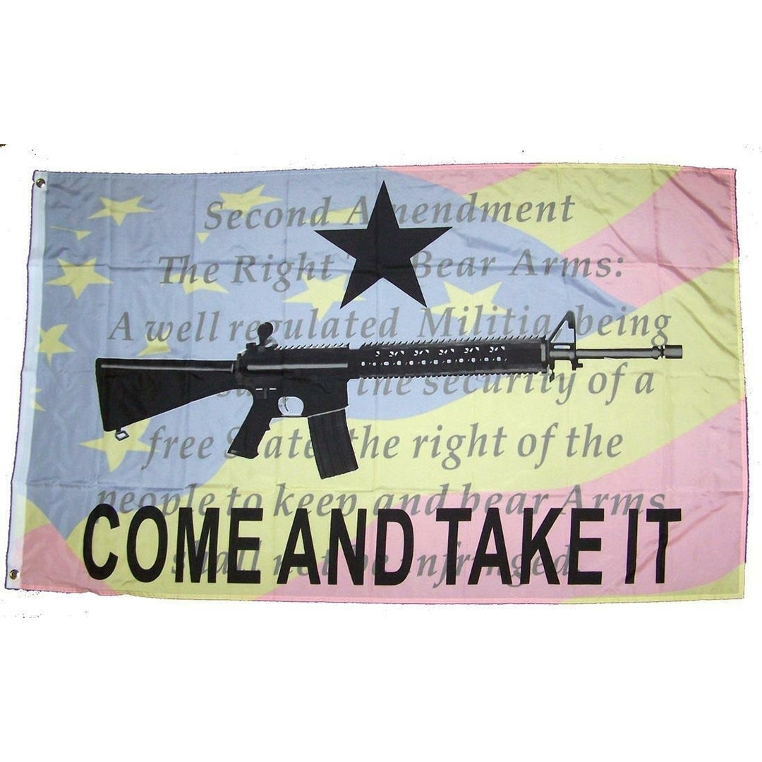 USA CONSTITUTION 2ND AMENDMENT GUN 3 X 5 FLAG FL745 banner wall hanging Image 1