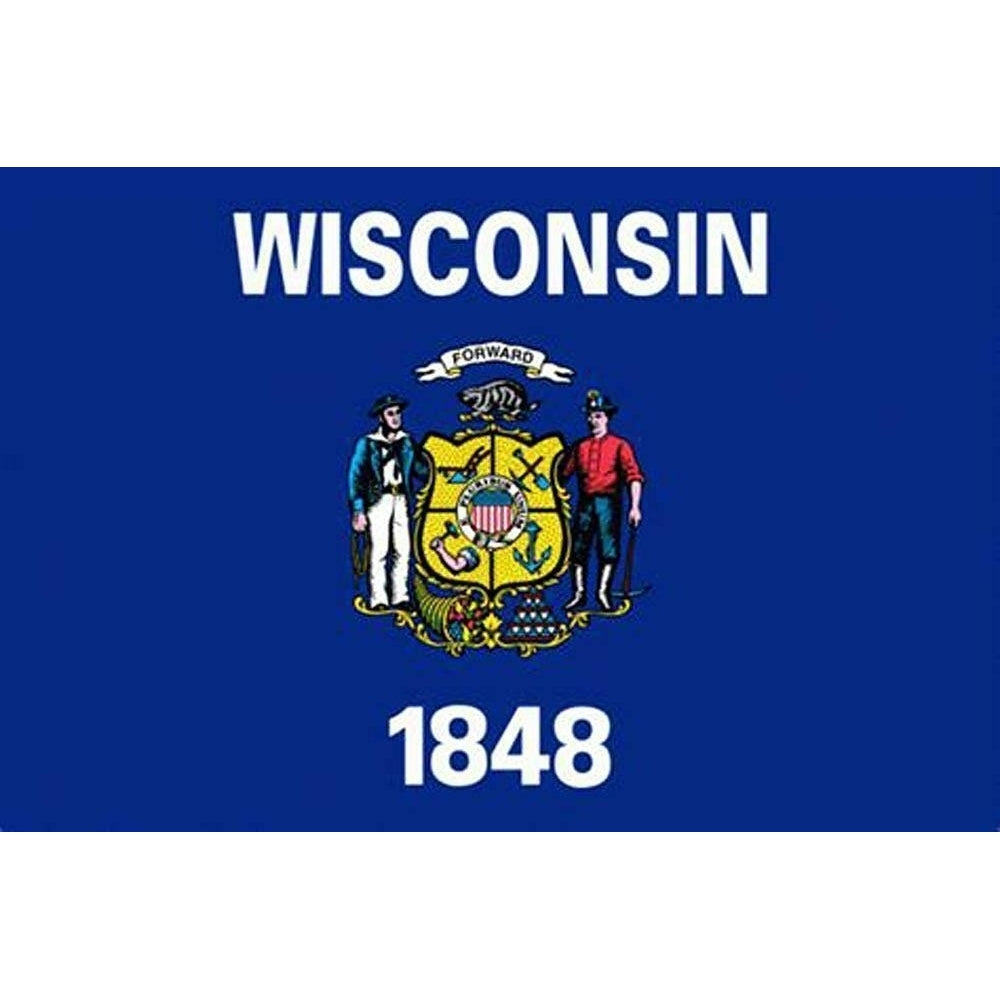 large WISCONSIN 3X5 STATE FLAG banner signs FL238 Polyester double sided Image 1