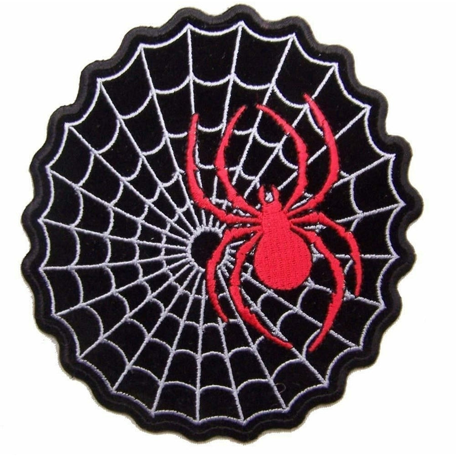 RED SPIDER ON WEB PATCH P4090 jacket BIKER EMBROIDERIED BIKEnew patches Image 1