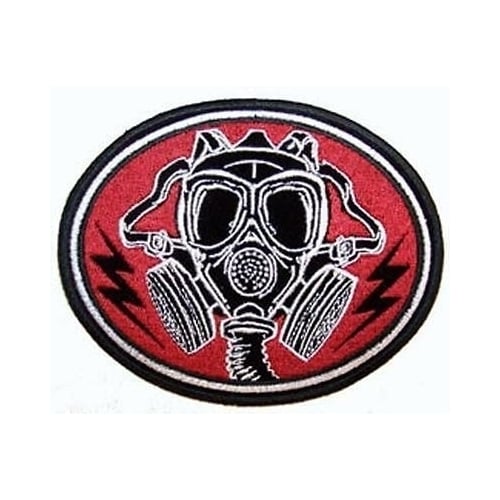 GAS MASK PATCH P5860 biker jacket patches chemicals motorcycle badge WAR Image 1