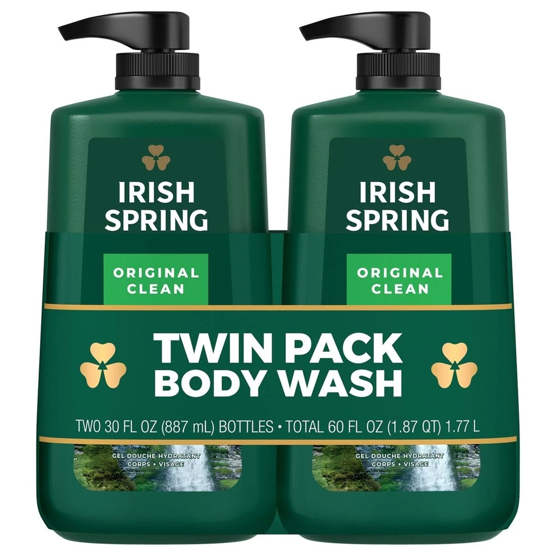 Irish Spring Body Wash Original 30 Fluid Ounce (Pack of 2) Image 1