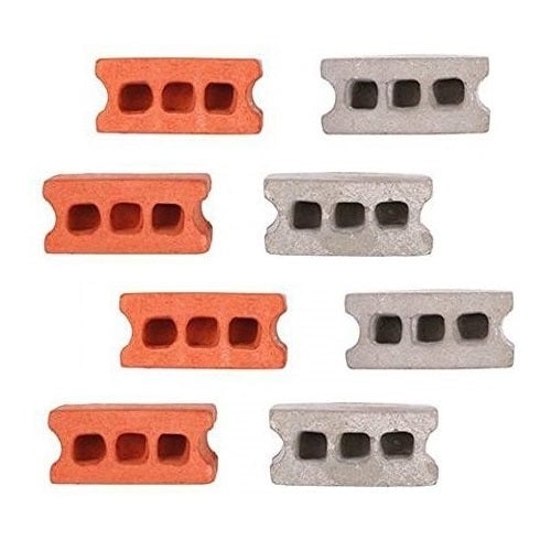 (Set of 8) Kikkerland MG78 Cinder Block Refrigerator Magnets Multicolored Image 1