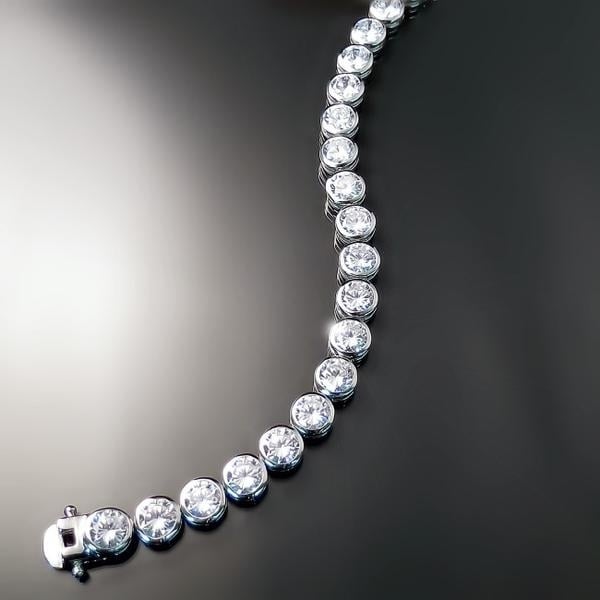 5ctw CZ Bezel Set Tennis Bracelet Image 1