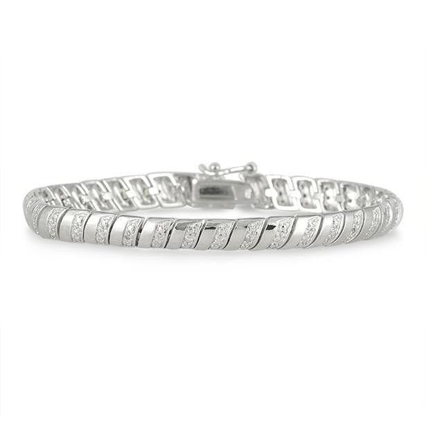 Rolex Style Diamond Accent Bracelet Image 1
