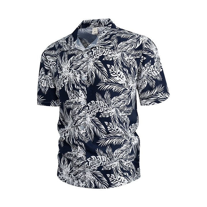 Mens Shirt Summer Beach Shirts Printed Short Sleeve Hawaii Style Image 1