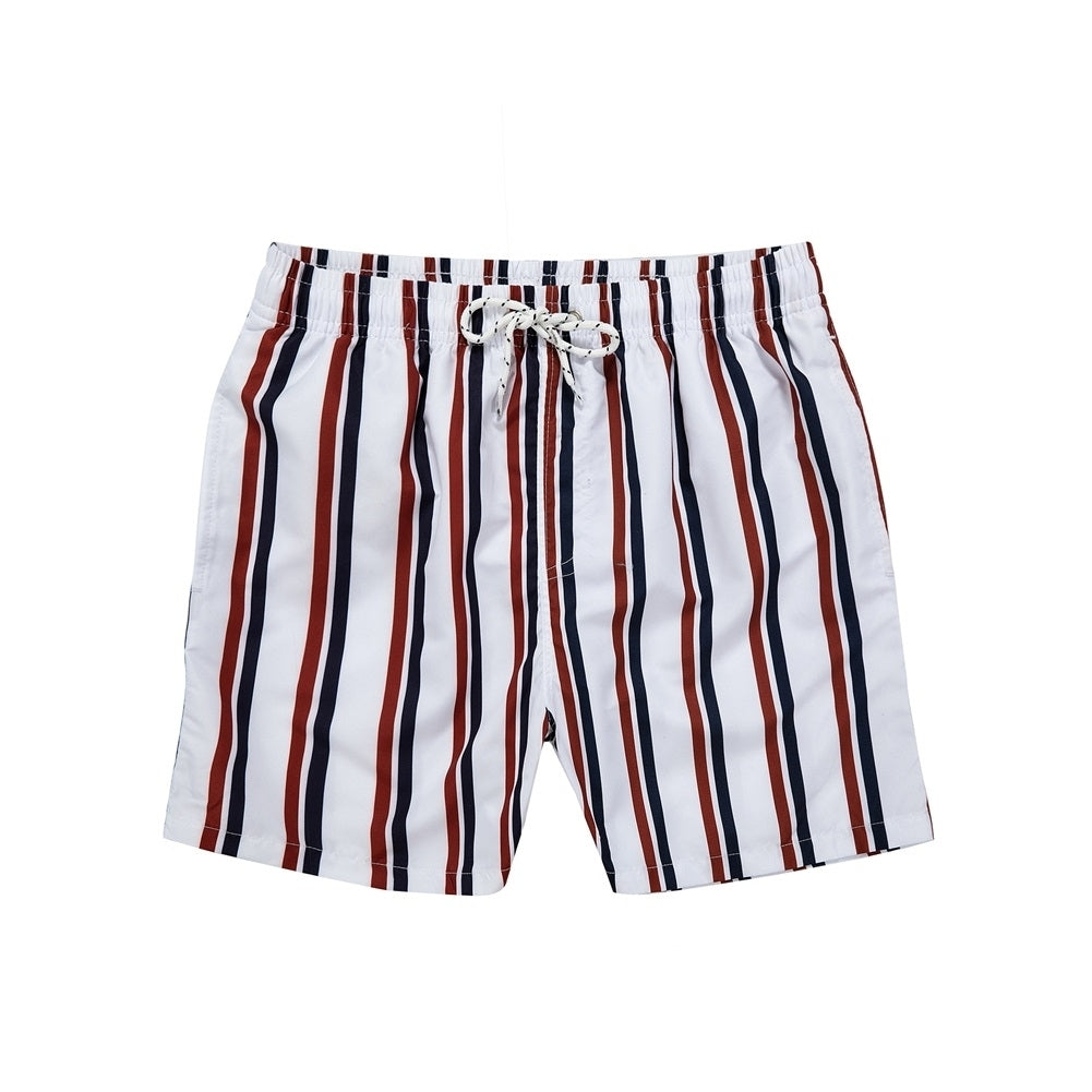 Mens Shorts Mens Summer Beach Shorts Stripe Beach Pants Image 1
