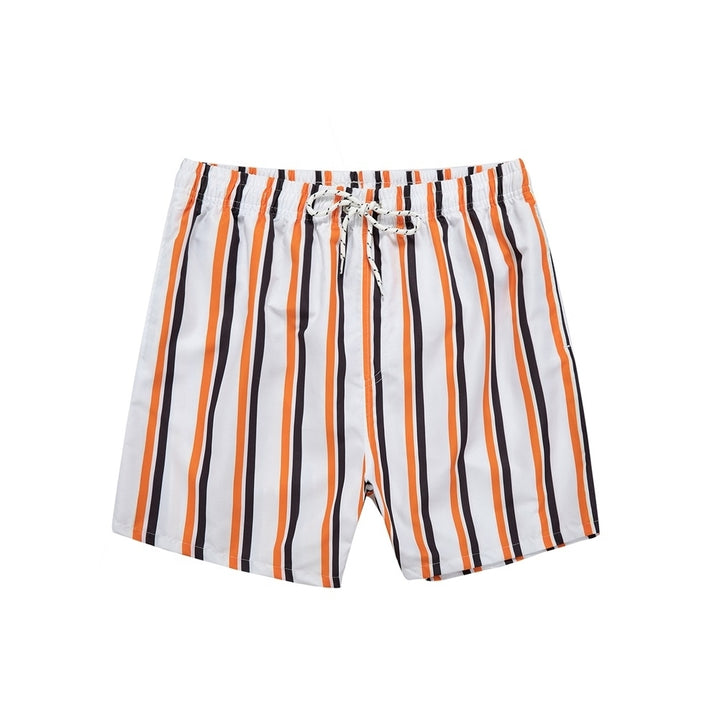 Mens Shorts Mens Summer Beach Shorts Stripe Beach Pants Image 1