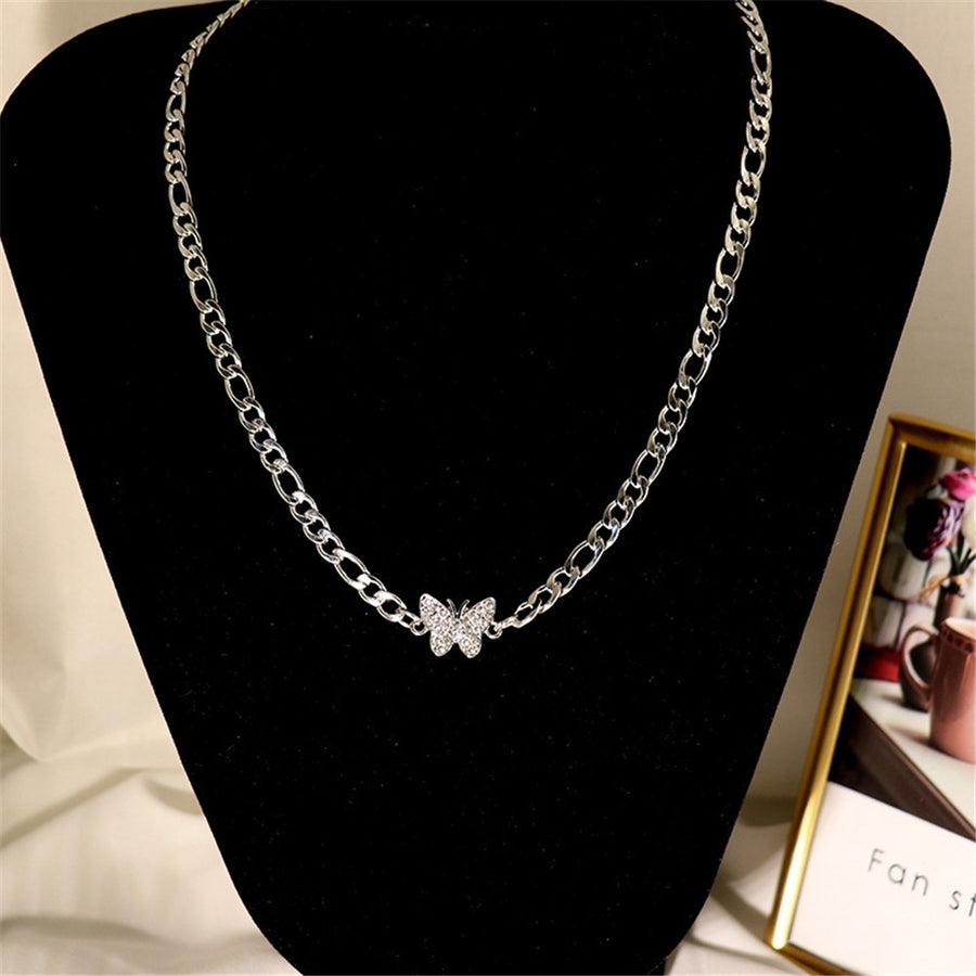 Women Fashion Simple Metal Butterfly Pendant Choker Chain Necklace Jewelry Gift Image 1