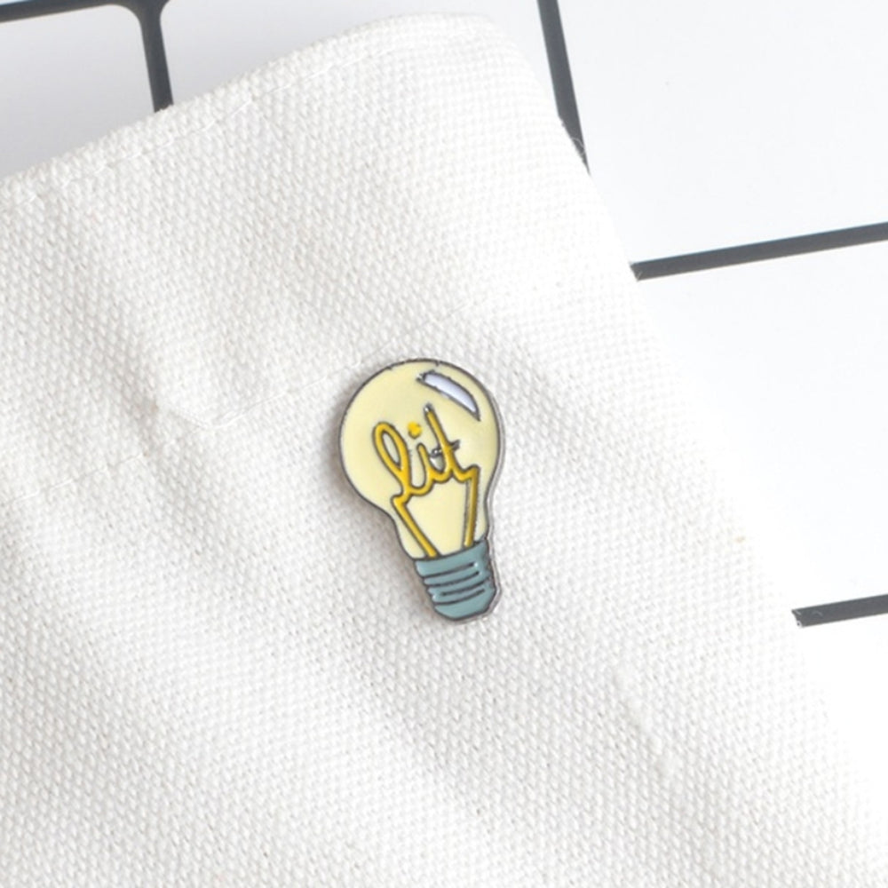 Pins Cute Cartoon Design Bulb Shape Premium Handmade Enamel Lapel Pin for Wedding Image 2
