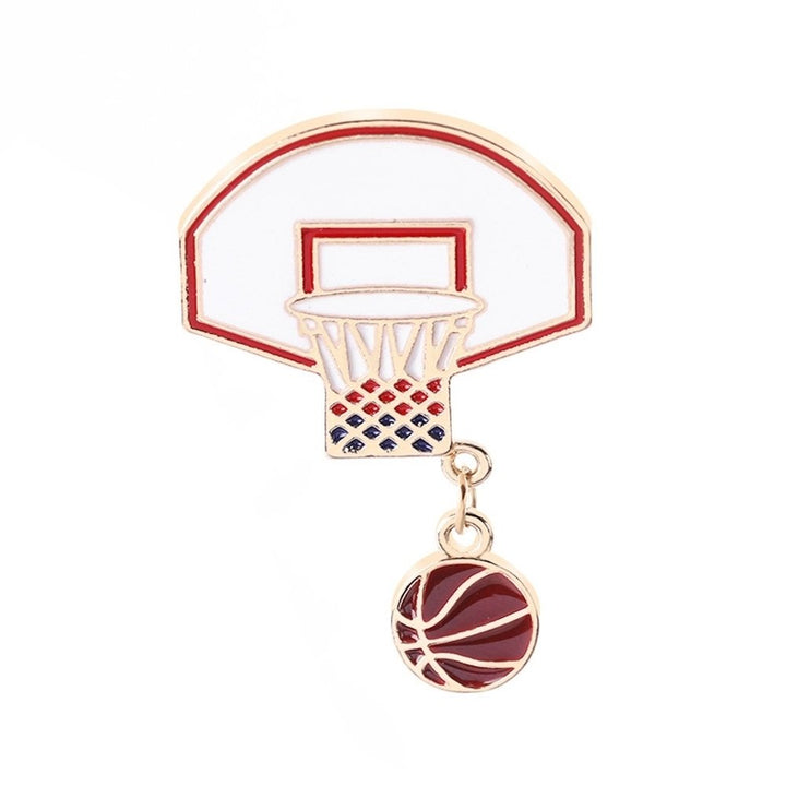 Fashion Basketball Ball Alloy Brooch Pin Scarf Clothes Badge Decor Jewelry Image 4