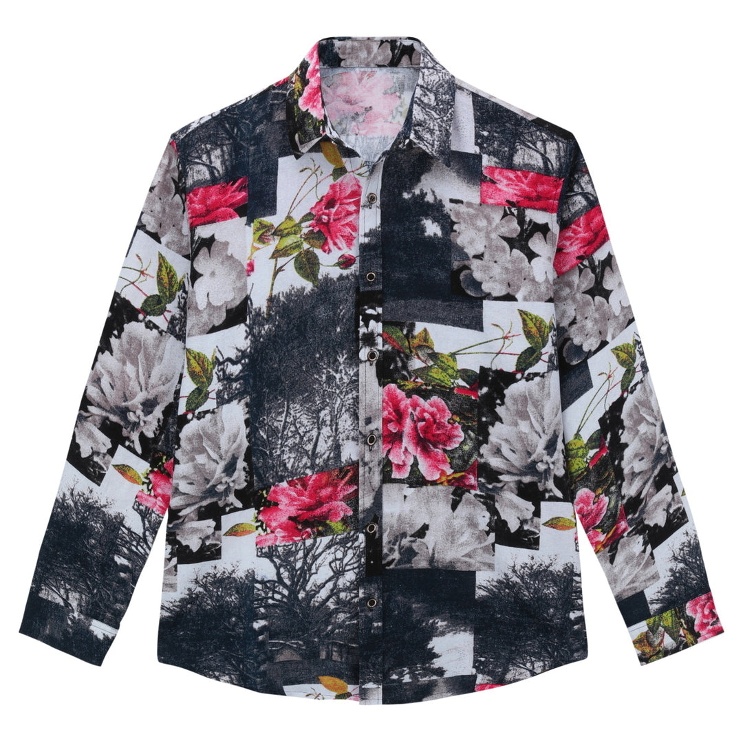 Men Shirt Vintage Ethnic Linen Long Sleeve Top Single Breasted Fashion Blouse Spring Streetwear Image 4