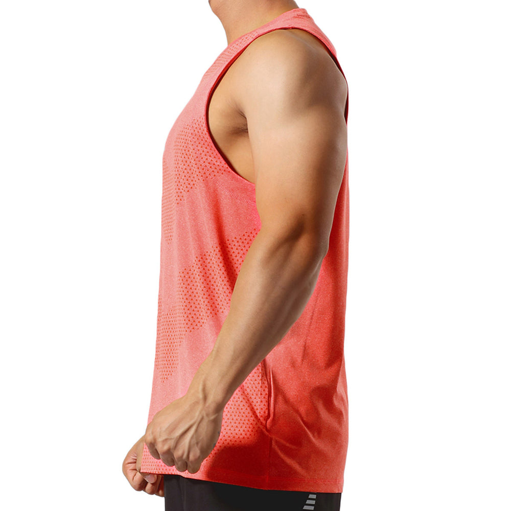 Men Tank Top Streetwear Casual Summer Solid Reflective Quick Dry Sleeveless Top Image 2