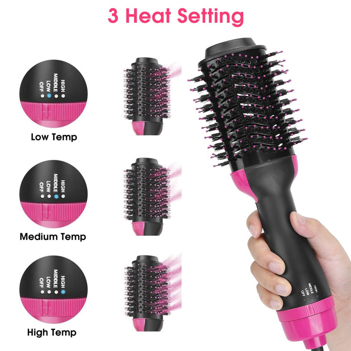 Hot Hair Brush 4 In 1 Hair Dryer Volumizer Brush Dryer Comb For Straightening Curling Drying Image 4