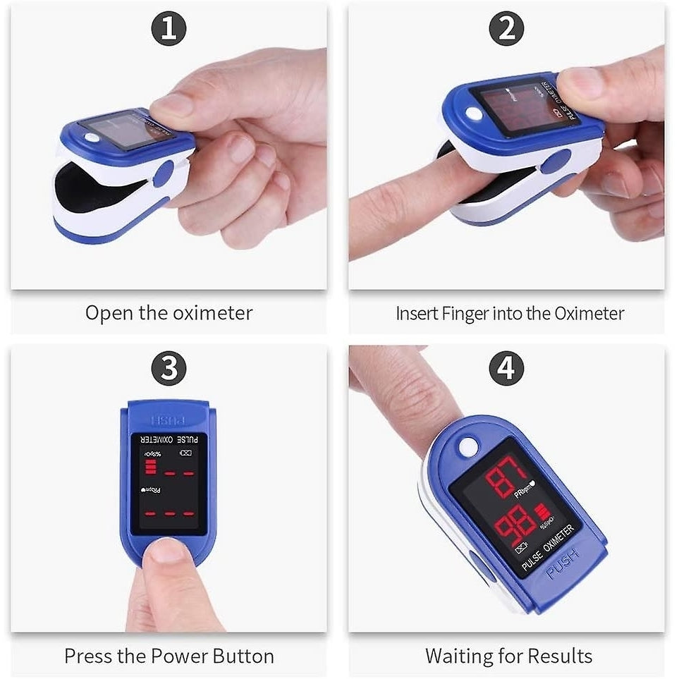 Pulse Oximeter Blood Oxygen Saturation Heart Rate Spo2 Monitor With Lanyard Image 2