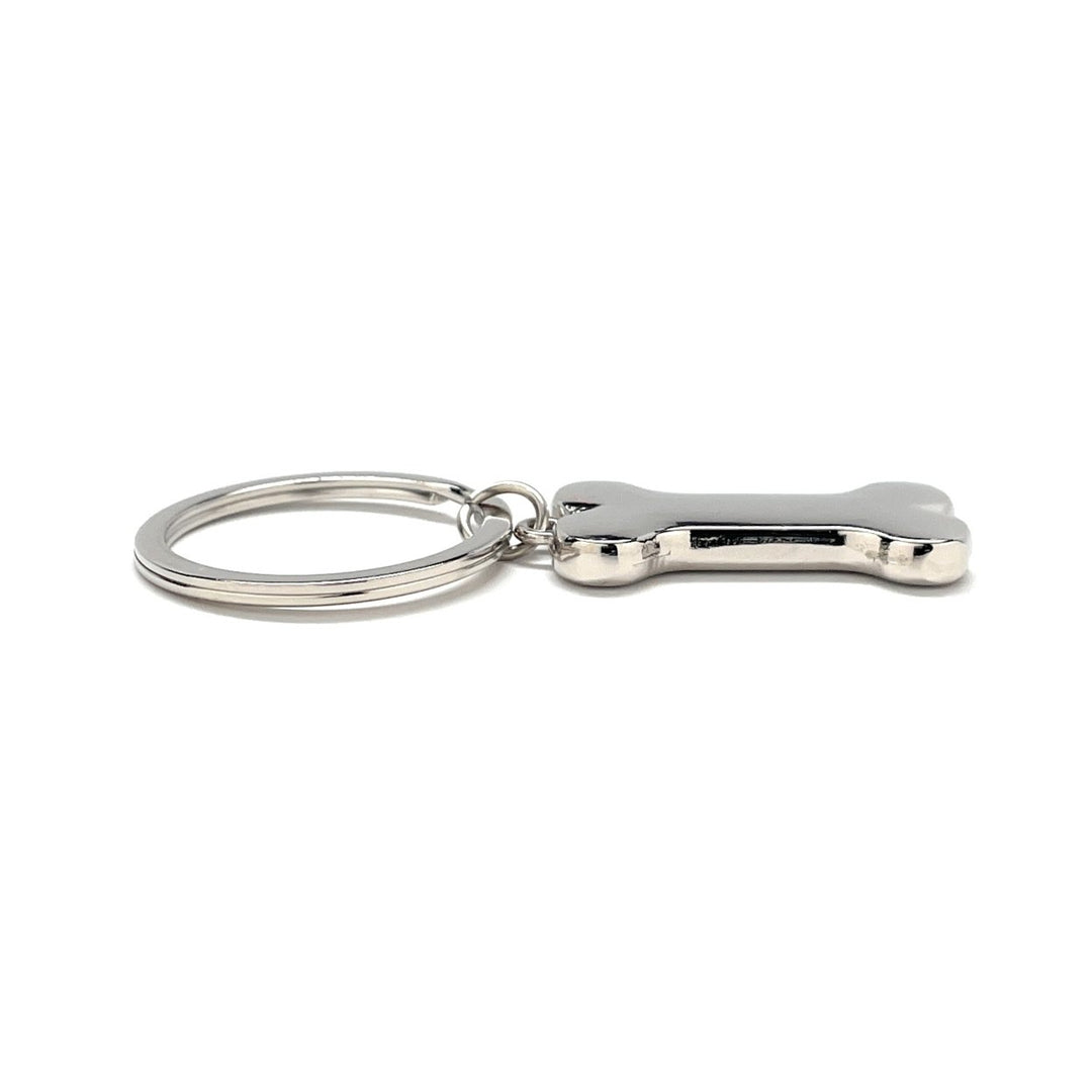 Dog Bone Keychain Silver Bone Charm Car Key Chain with Key Ring Dog Pet Gift Bag Purse Charm Image 4