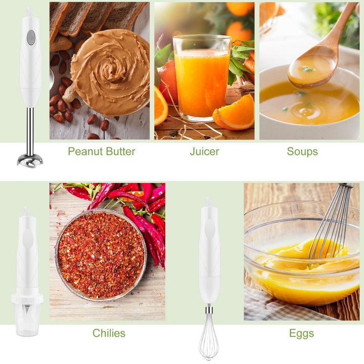 3 In 1 Immersion Hand Blender Multifunctional Stick Mixer Grinder 600ml Beaker Image 3