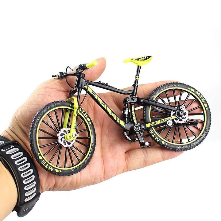 Mini 1:10 Alloy Bicycle Scale Model Desktop Simulation Ornament Finger Mountain Bikes Toy Image 1