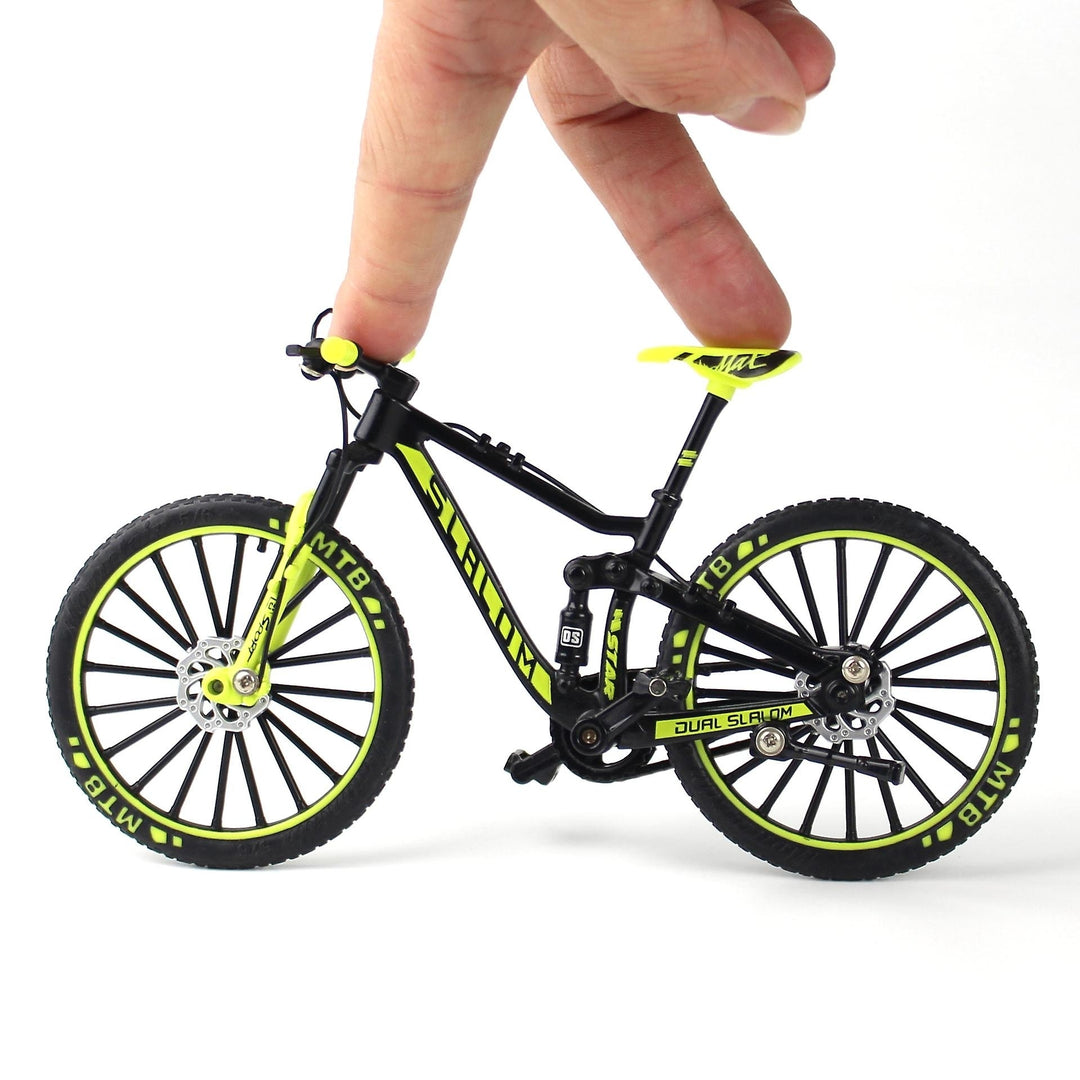 Mini 1:10 Alloy Bicycle Scale Model Desktop Simulation Ornament Finger Mountain Bikes Toy Image 3