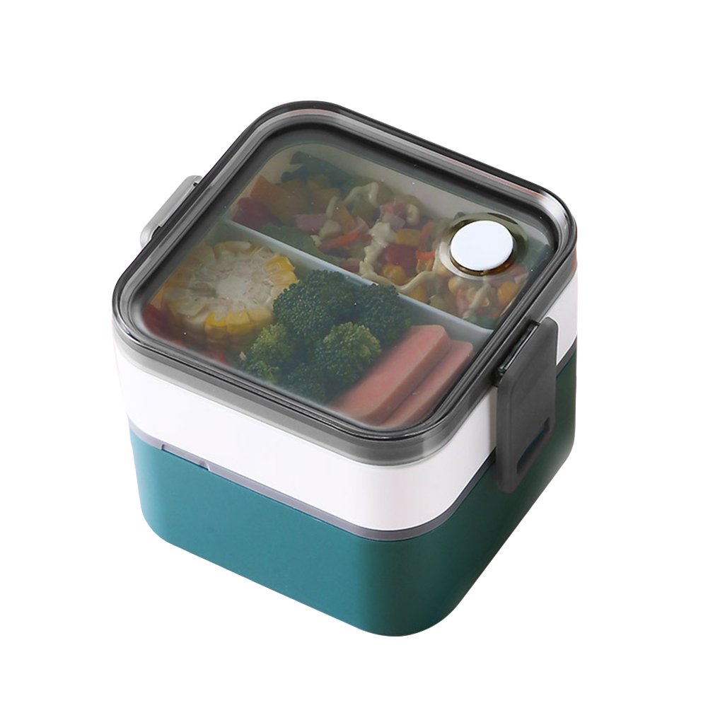 Portable Sealed Lunch Box Dinnerware Fruit Food Storage Container Double Layer Office Worker Student Bento Box Image 1