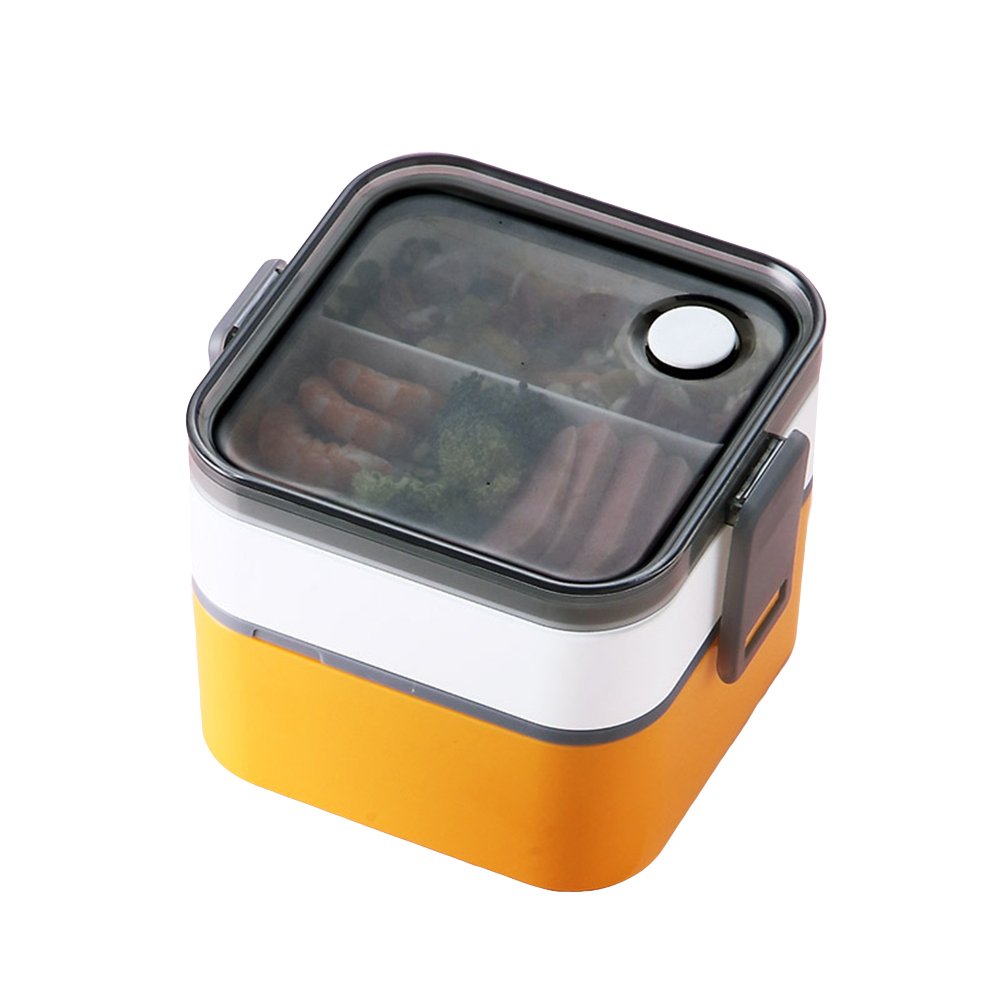 Portable Sealed Lunch Box Dinnerware Fruit Food Storage Container Double Layer Office Worker Student Bento Box Image 1