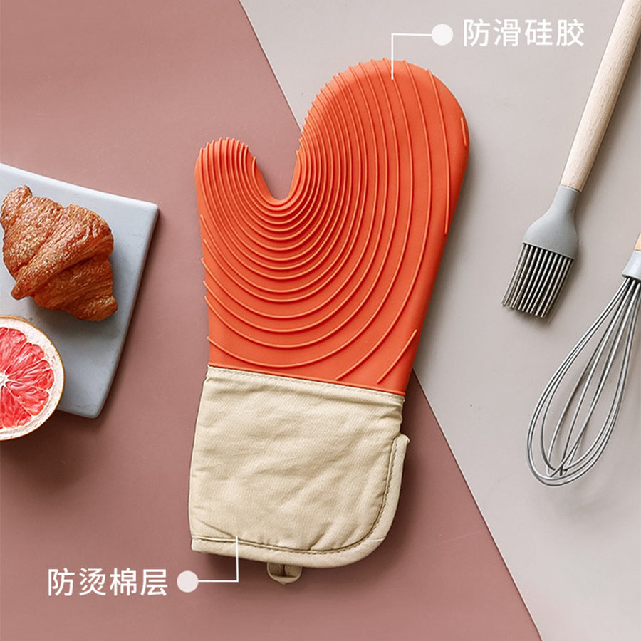 Anti-scalding Silicone Gloves Thickened Silicone Heat Insulation Gloves Image 1