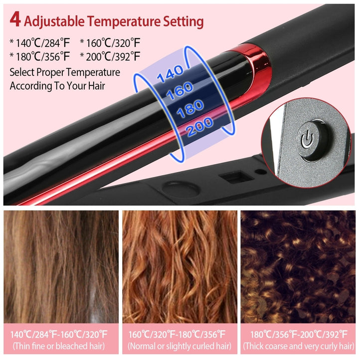 Hair Straightener Curling Iron 2 In 1 Twist Hair Straightener Ceramic Plate Hair Curler Image 4