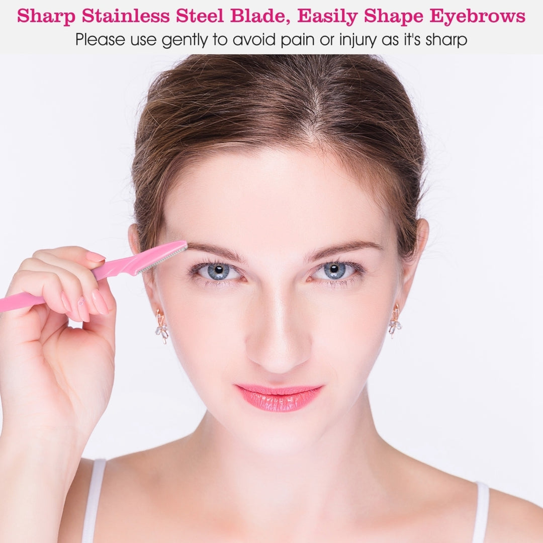 36pcs Eyebrow Razor Trimmer Women Facial Hair Remover Stainless Steel Portable Image 4