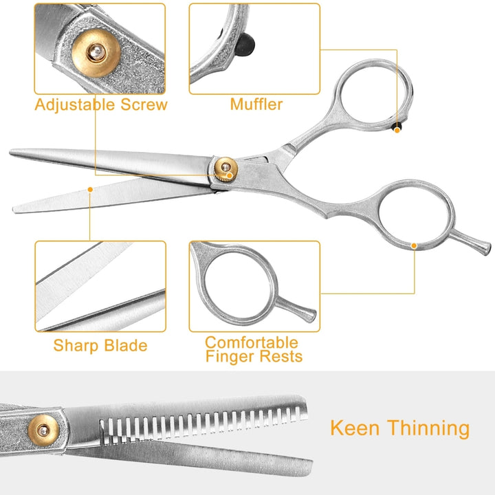 Professional Hair Cutting Scissors Set Hairdressing Salon Barber Shears Scissors Image 3