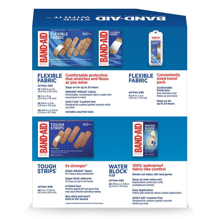 Band-Aid Adhesive Bandages Assorted 198 Count Image 2