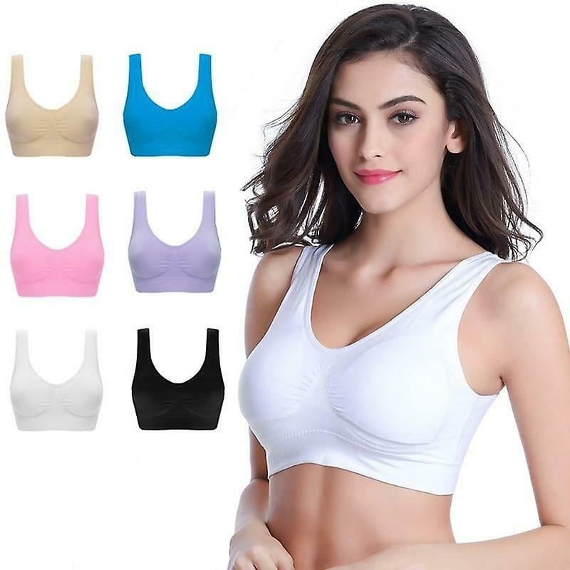 6 Pack Genie Bra Seamless Sports Underwear Breathable Sexy Invisible Vest For Yoga Running Image 1