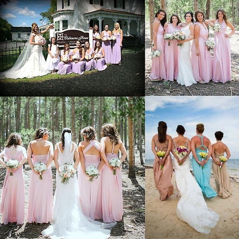 Women Multiway Wrap Bandage Long Dress Convertible Boho Evening Dress For Party Bridesmaids Image 4