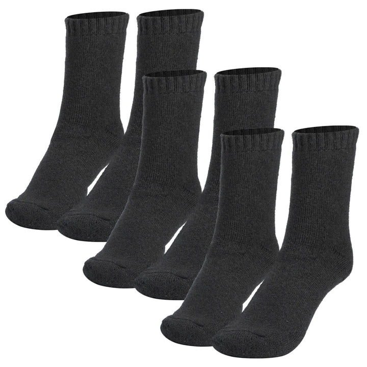 3 Pairs Mens Thermal Wool Socks Thick Moisture Wicking Winter Cozy Fleece Image 1